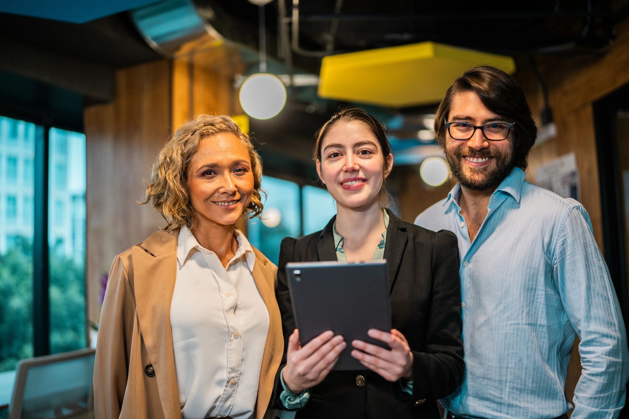 SaaS team working together